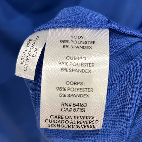 Calvin Klein cowl neck sleeveless top, cobalt blue, Sz Lg- New - Picture 7 of 11